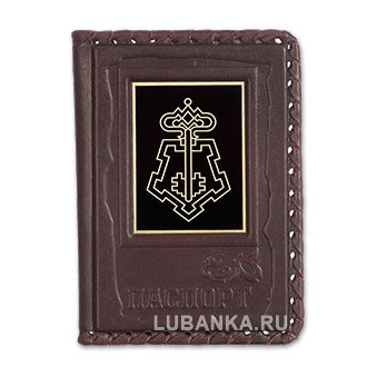 Обложка для паспорта «Вневедомственная охрана», бордовая