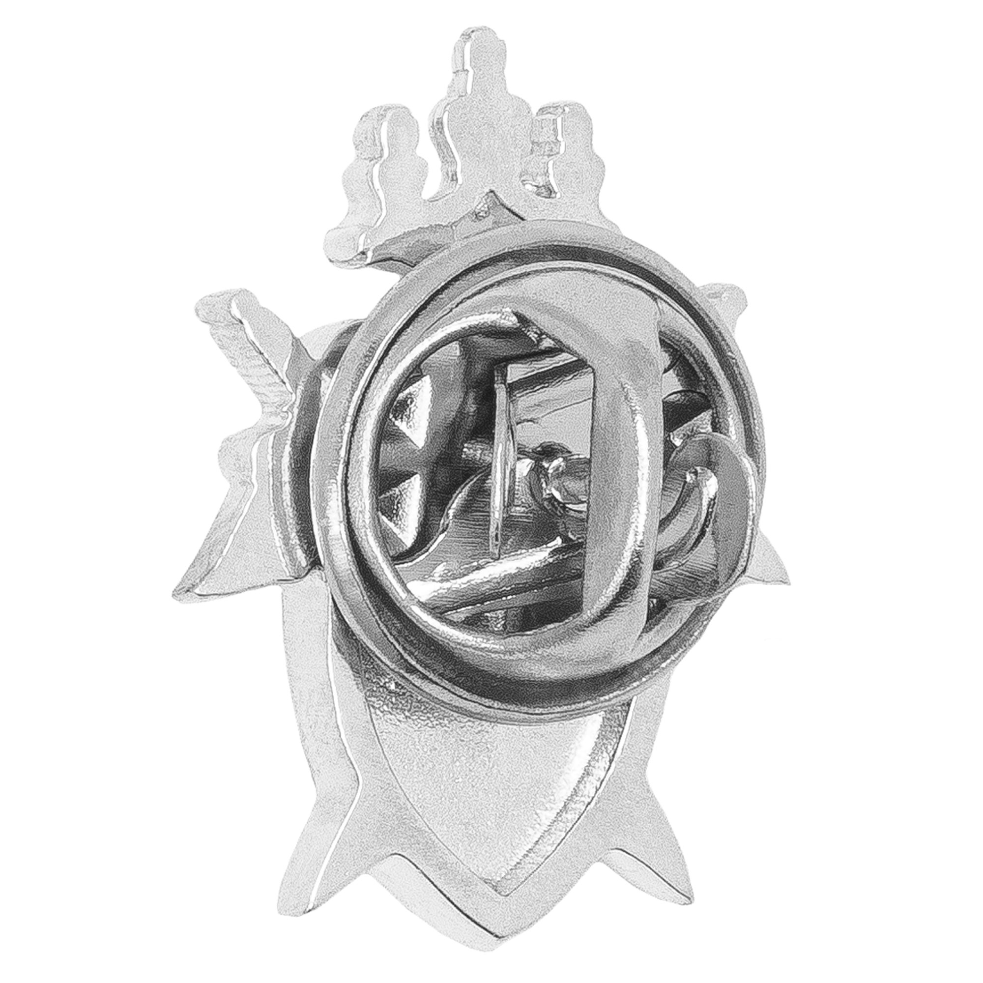 Значок СКР серебро