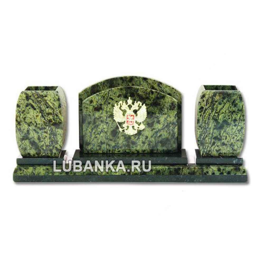 Настольный набор для руководителя «Герб России» из камня